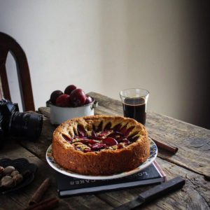 PLUM AND CUSTARD CAKE