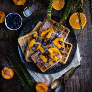 STONE FRUIT WAFFLES