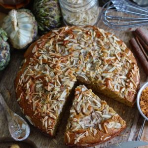 WHOLE WHEAT CUSTARD APPLE CAKE