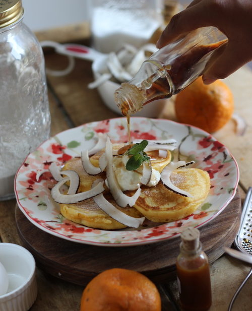 orange pancakes