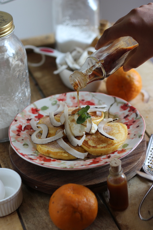 orange pancakes