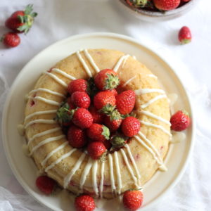 LEMON STRAWBERRY BUNDT CAKE