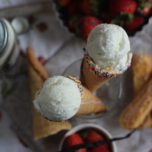 EGGLESS VANILLA BEAN ICE CREAM
