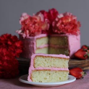 WHITE AND PINK CAKE