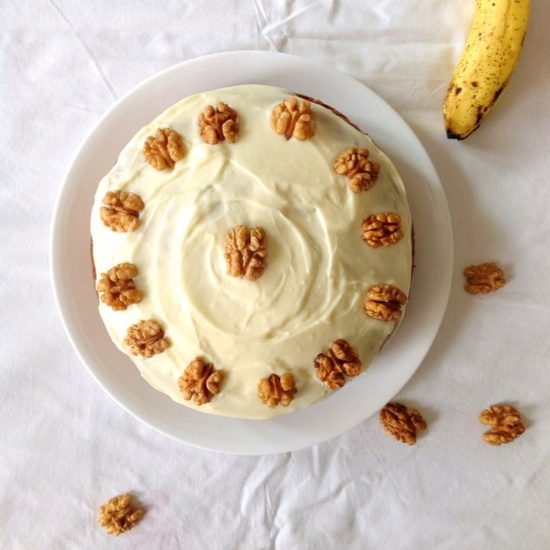 Banana Cake With Cream Cheese Frosting Bake with Shivesh