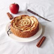 Moist Apple Cake with Caramel Sauce