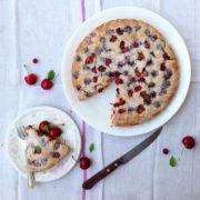 Cherry Cake with fresh cherries