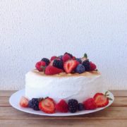 Lemon Cake with Berries (with Eggless Option)