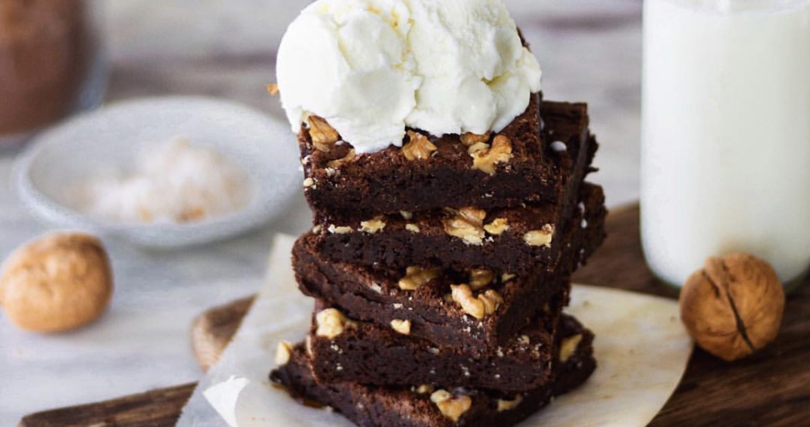 fudgy chocolate brownies eggless