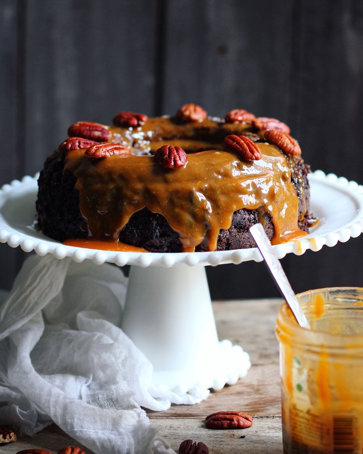 Sticky Toffee Apple Caramel Cake. Recipe courtesy of Kate from The Great  British Baking Show. Caramel making could use some work, but I'm happy with  the taste and look of it. Happy