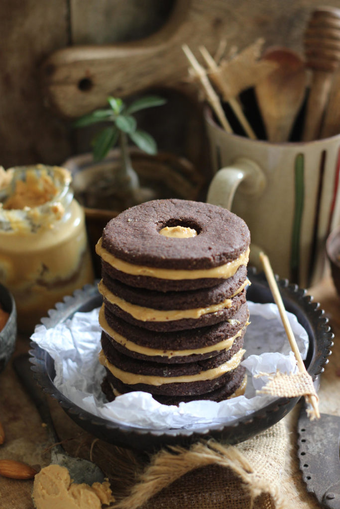 Chocolate Peanut Butter Cookie Sandwiches