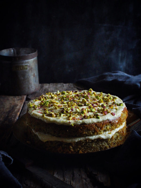 pistachio cardamom cake