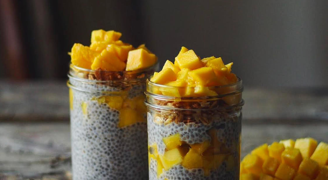 mango chia seed pudding