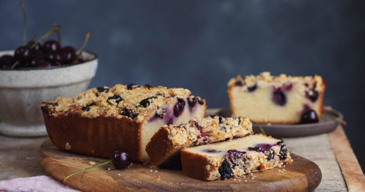 cherry vanilla loaf cake