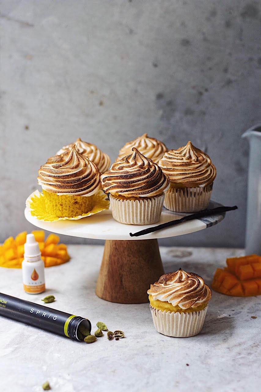 Mango Cupcakes with Mango-Cardamom Buttercream Frosting – Chef Priyanka:  Vegan Celebrity Chef, TV Host, Author