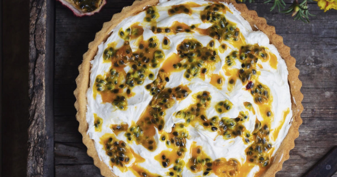 passion fruit cream cheese tart