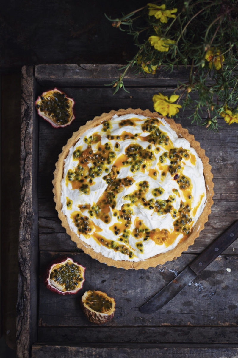 PASSION FRUIT AND CREAM CHEESE TART Bake with Shivesh