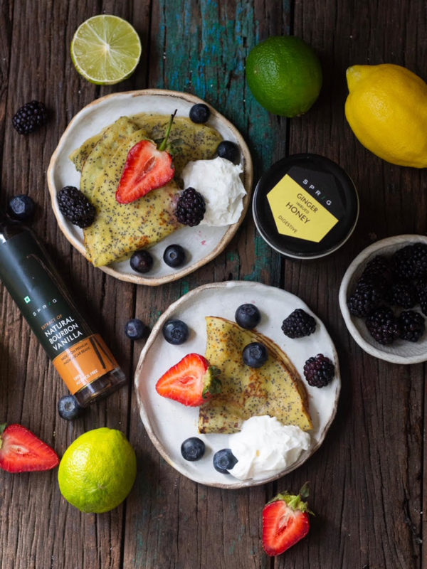 Lemon and Poppy Seed Crepes