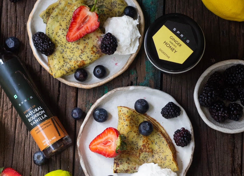 Lemon and Poppy Seed Crepes
