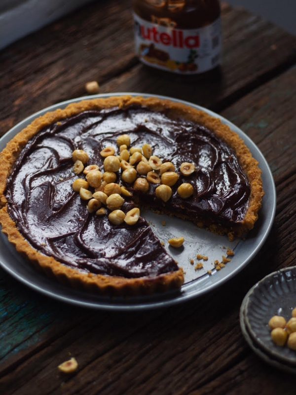 EGGLESS NO BAKE NUTELLA TART