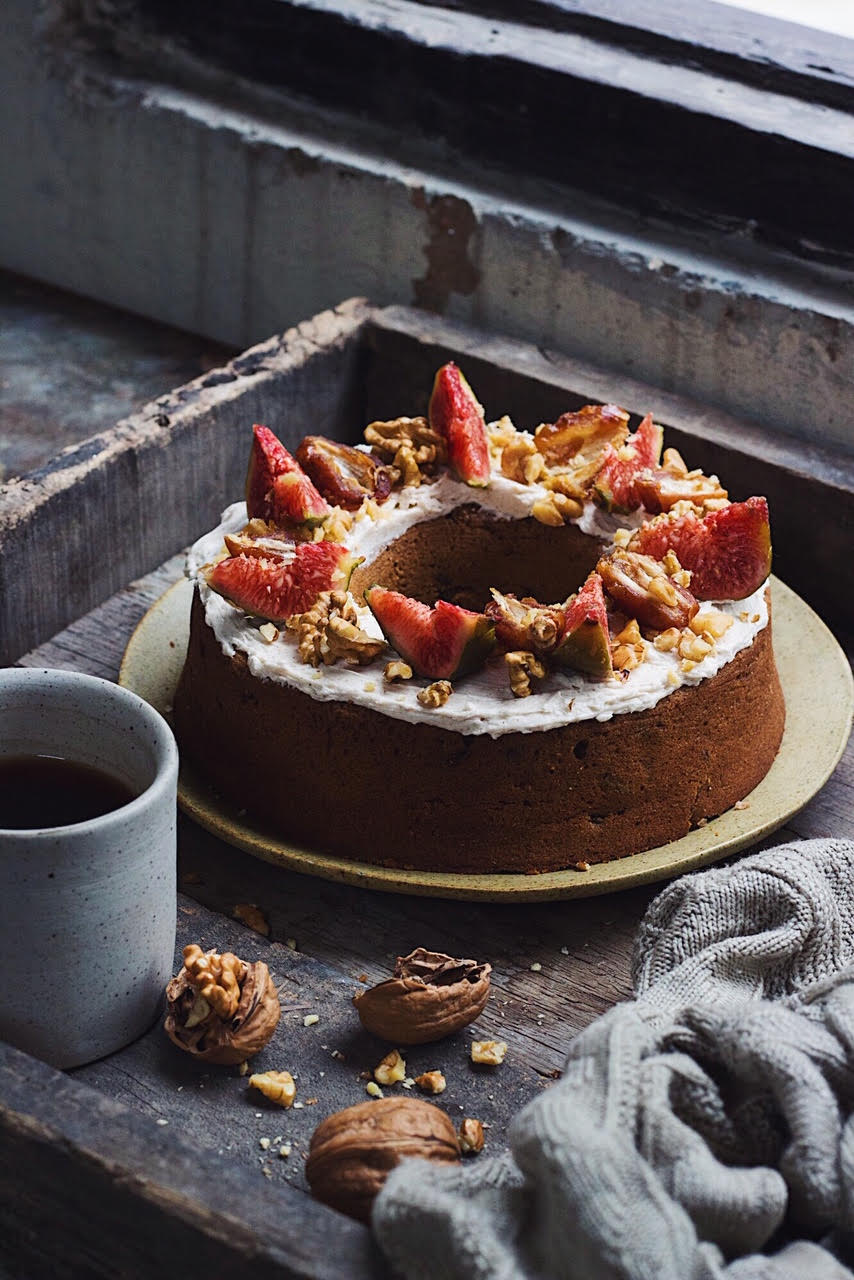 Walnut Date Bundt Coffee Cake