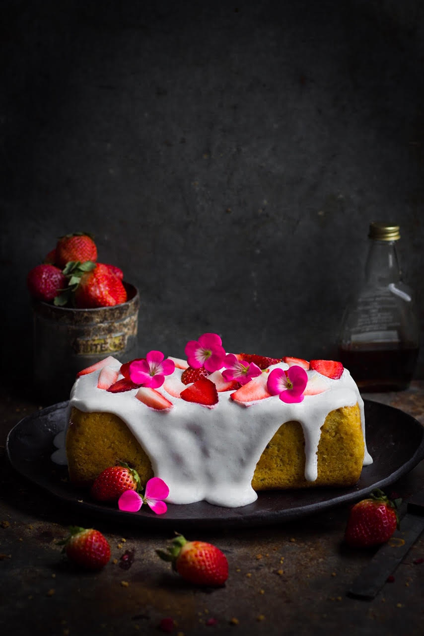 whole wheat strawberry cake