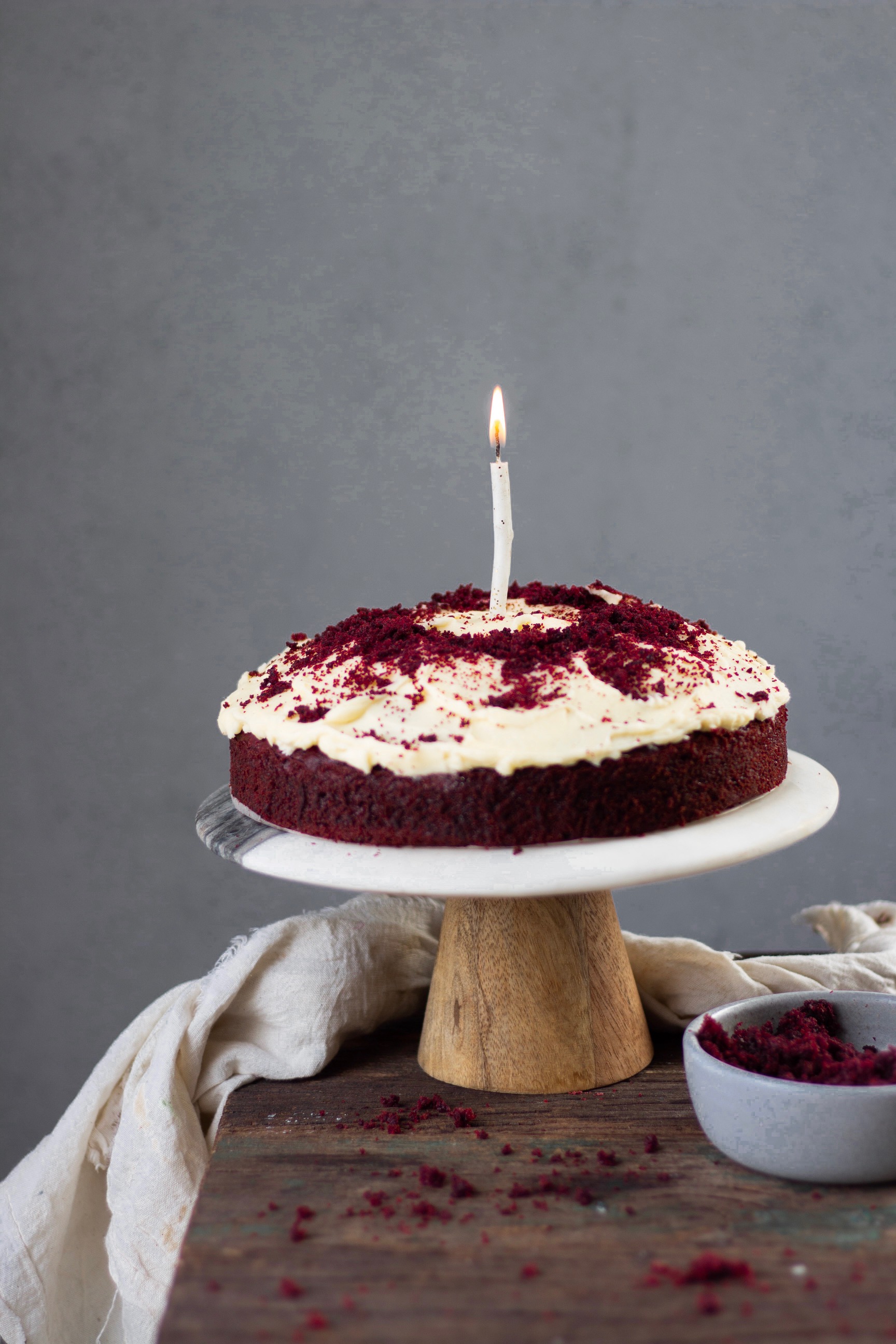 Barley and Beetroot Cake - Eggless and Low Gluten