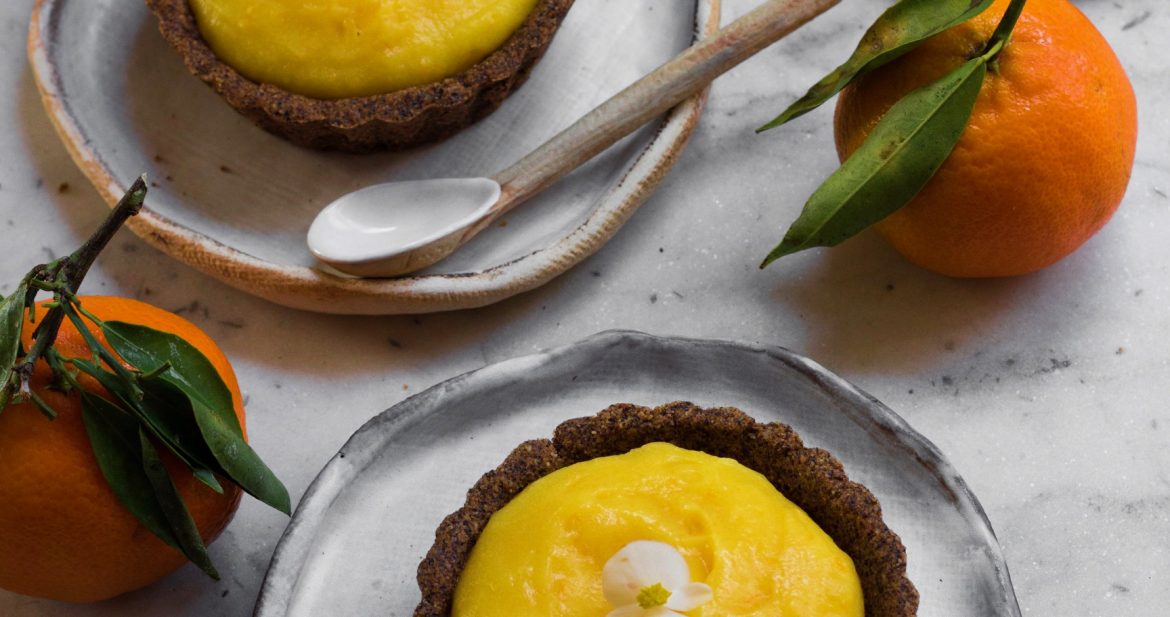 Eggless and Gluten-free Orange Tarts