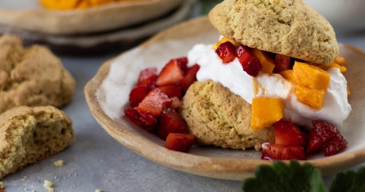 Mango and Strawberry Shortcakes