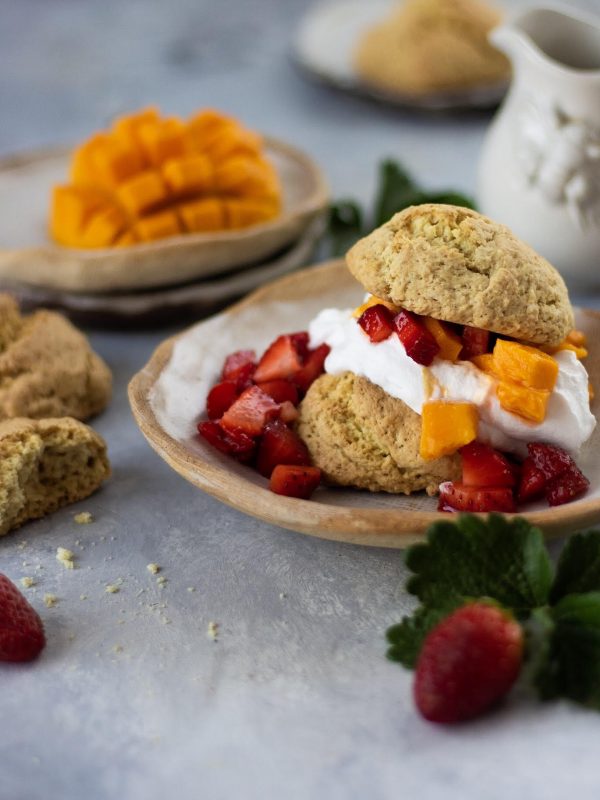 Mango and Strawberry Shortcakes