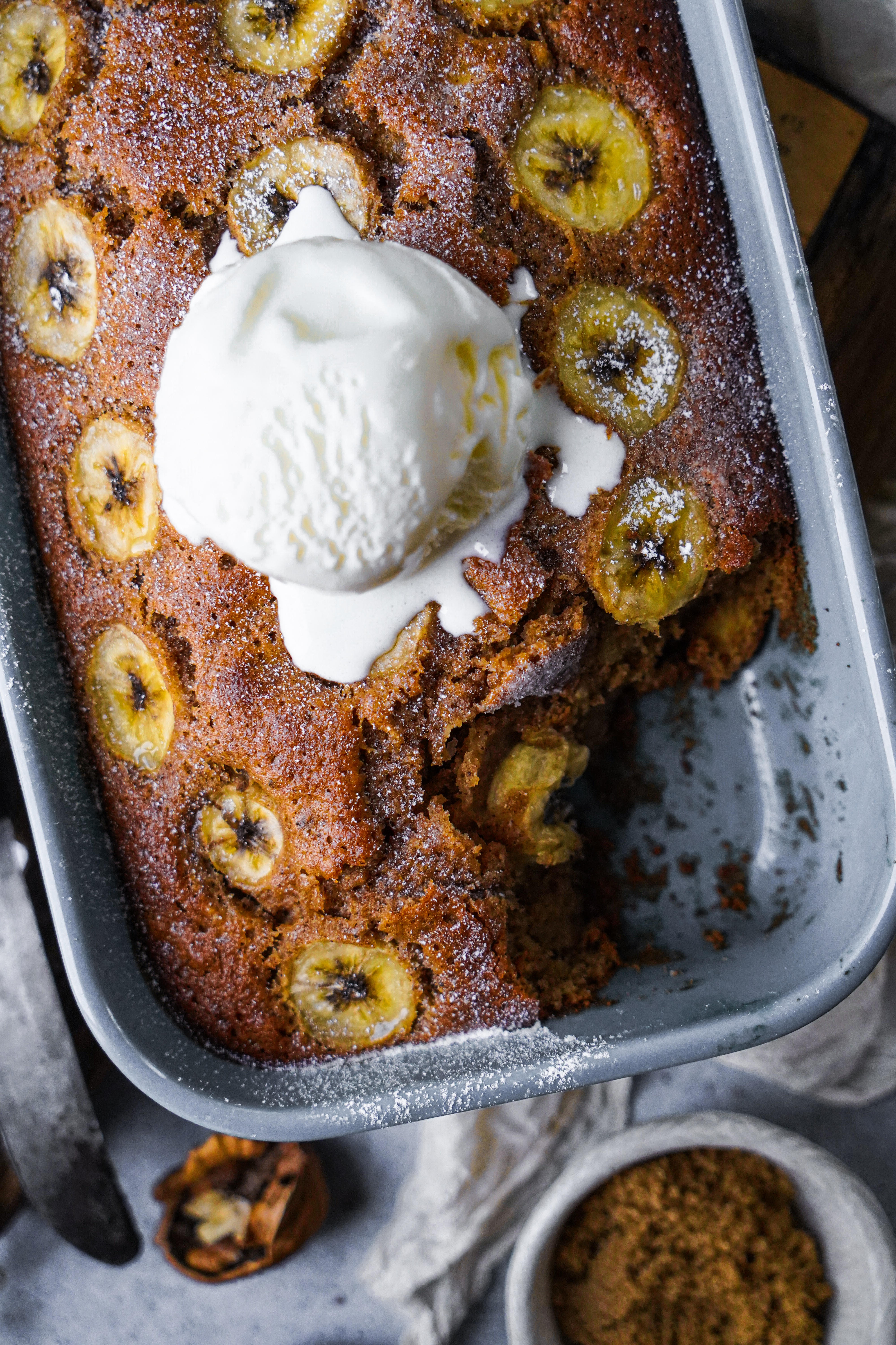 Banana Cake with Brown butter 