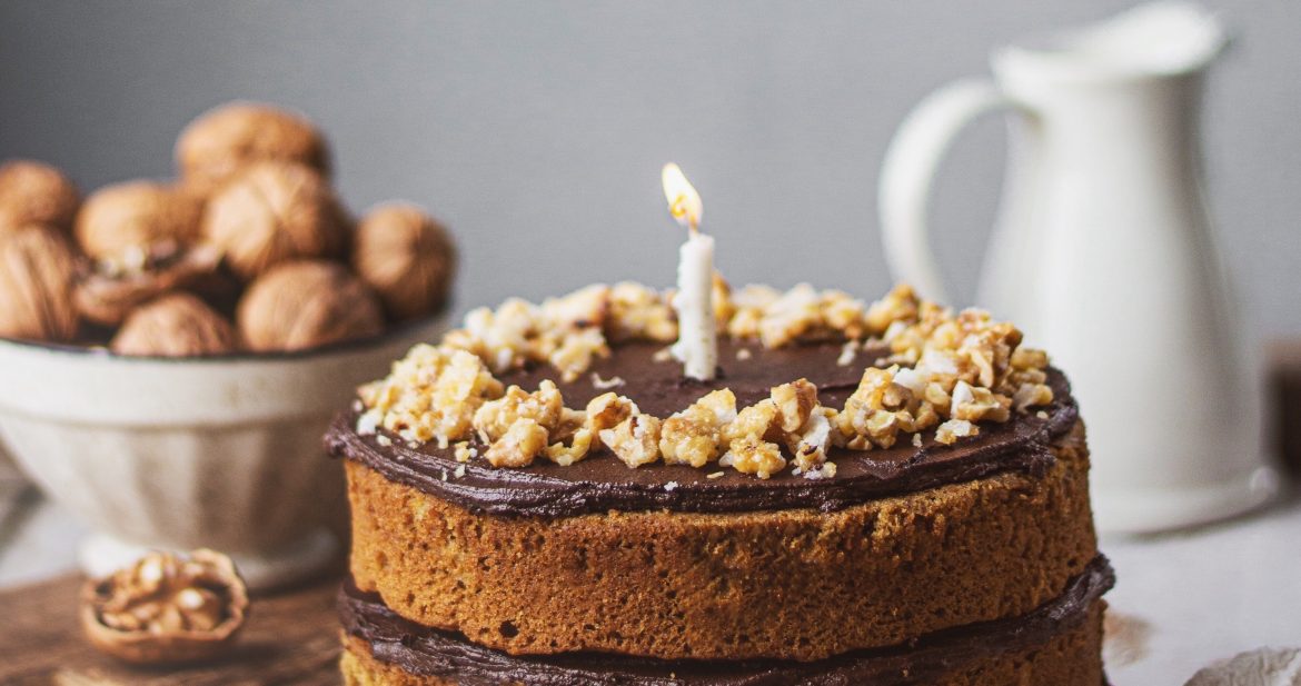Coffee walnut cake