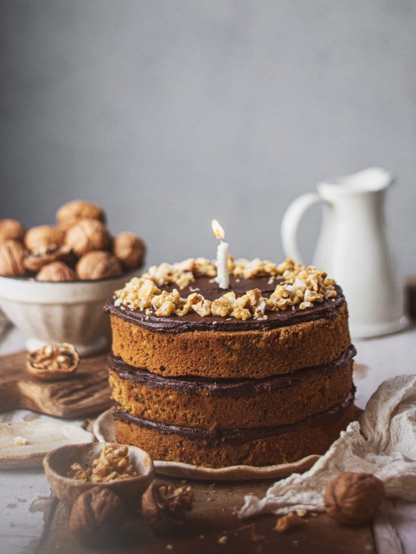 Coffee walnut cake