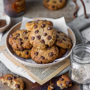 Eggless Chocolate Chip Almond Cookies – Healthy Recipe!