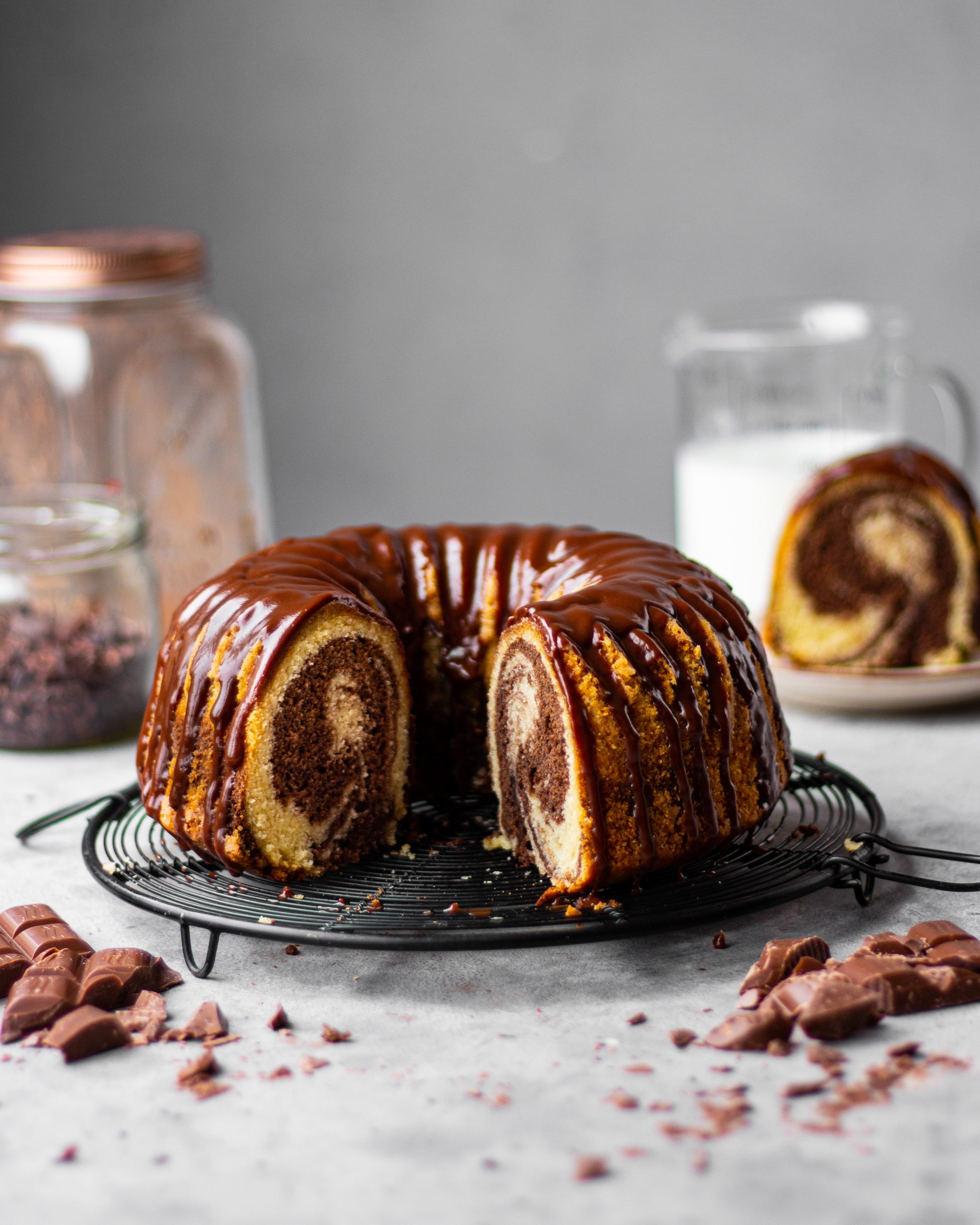 The Best Marble Cake with Chocolate Buttercream - Everyday Made Fresh