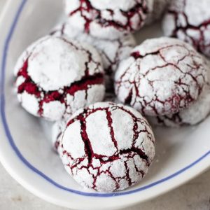 Red Velvet Crinkle Cookies- Valentine’s Special!