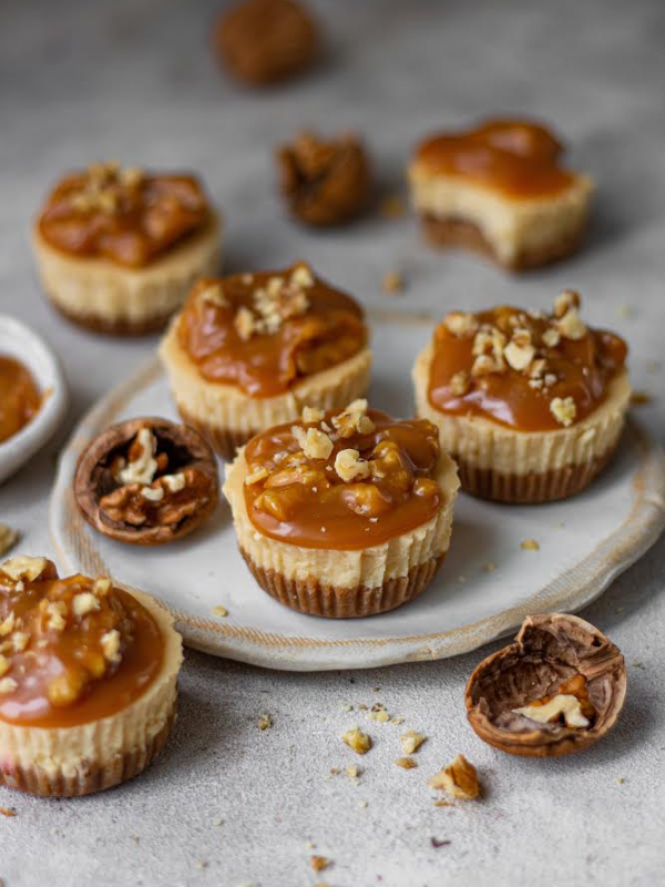 Toffee Walnut Cheesecake Cups