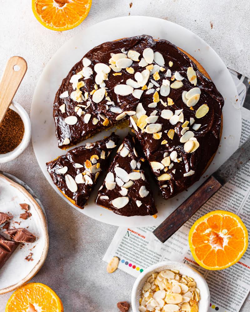 Frosted Chocolate Orange Cake (Eggless) – The Crumbs Company