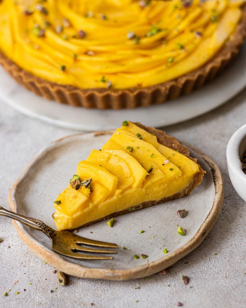 Mango Custard Tart - Easy No-bake Recipe | Bake with Shivesh
