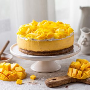 No-bake Eggless Mango Cheesecake