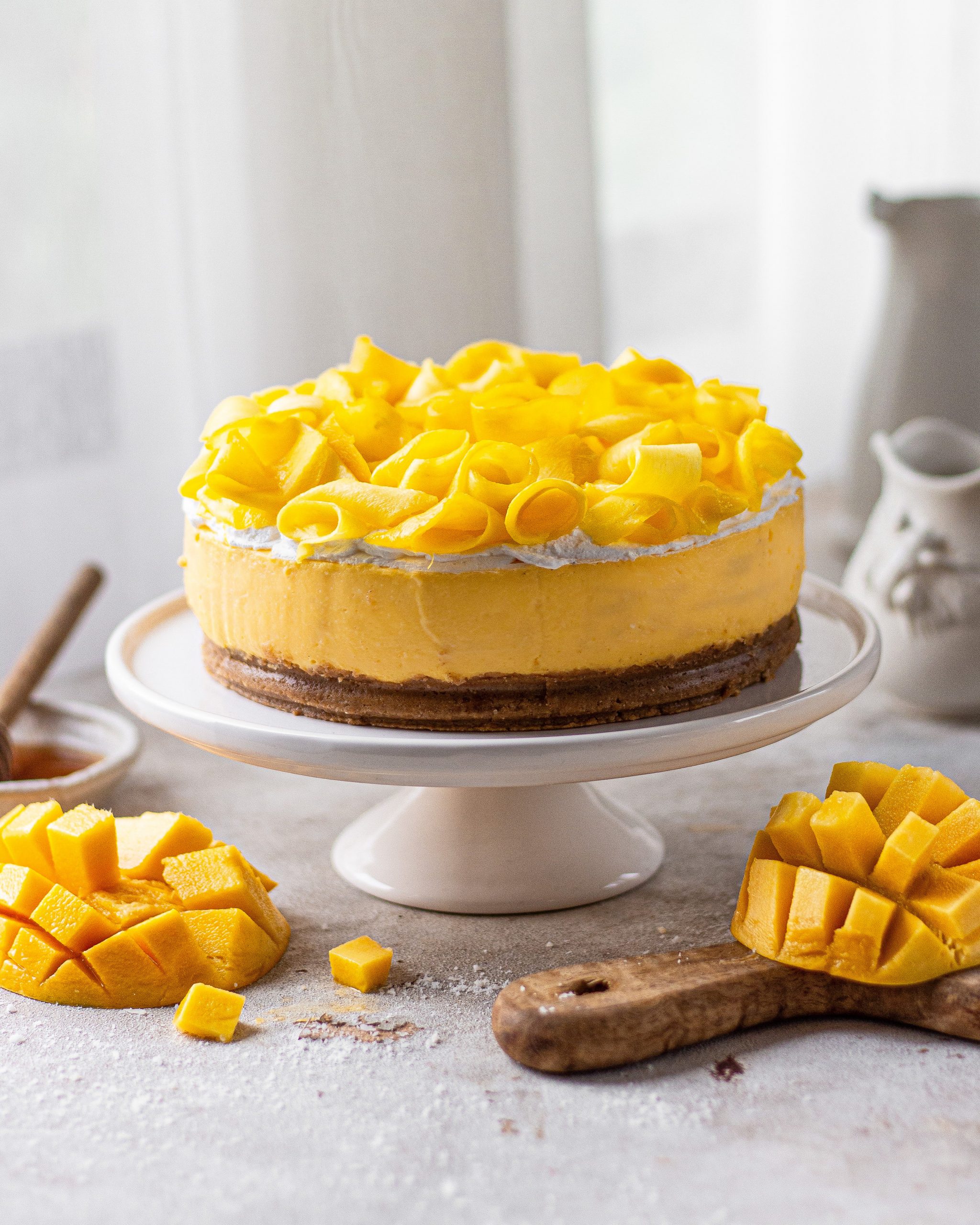 No-bake Mango Cheesecake - Eggless Recipe | Bake With Shivesh