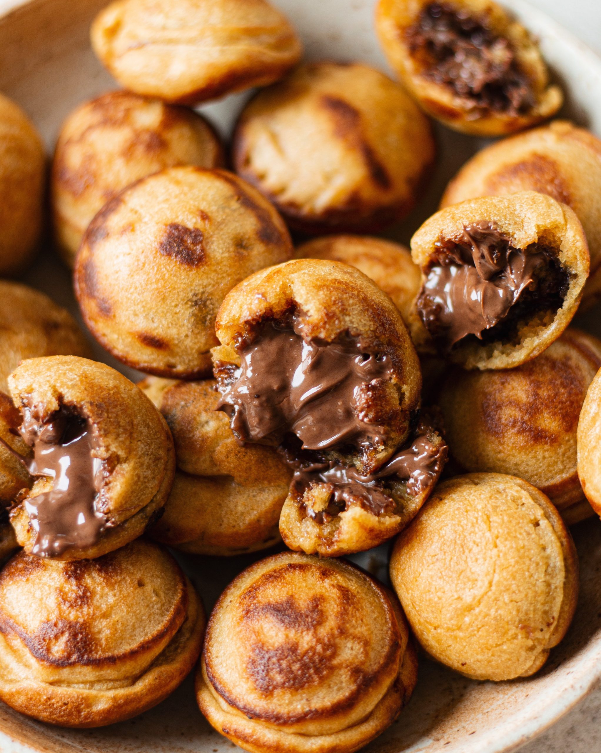 Nutella-Stuffed Mini Pancakes