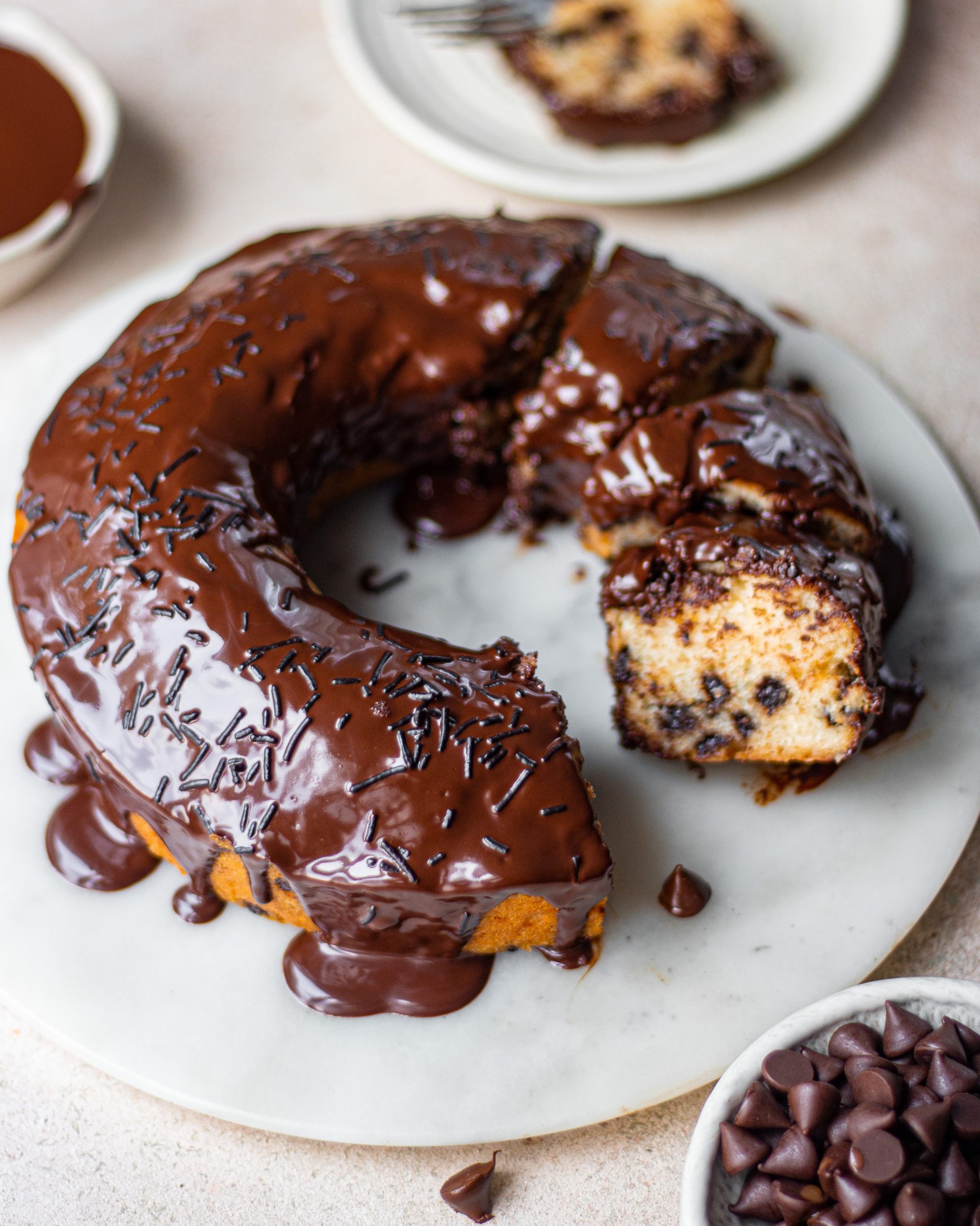 Pumpkin Cake with Chocolate Chips - Mom On Timeout