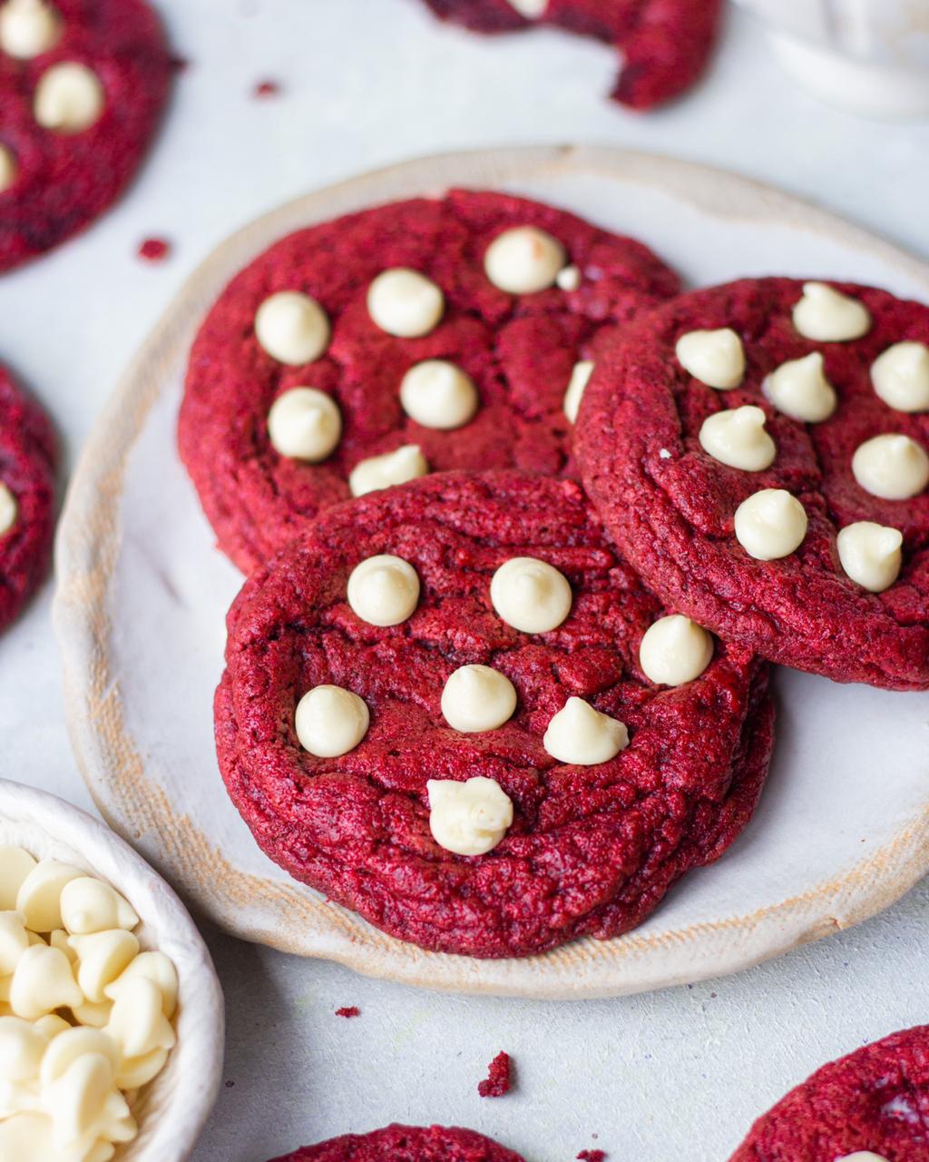 Eggless Red Velvet Cookies Recipe Bake With Shivesh