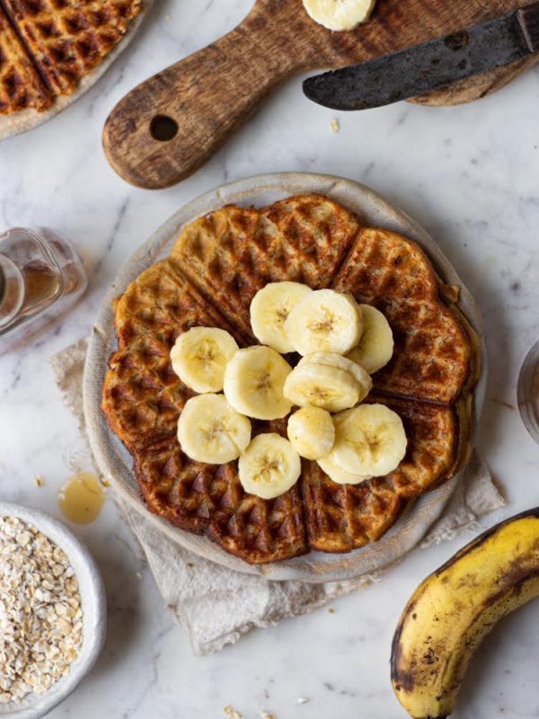 eggless oat waffles