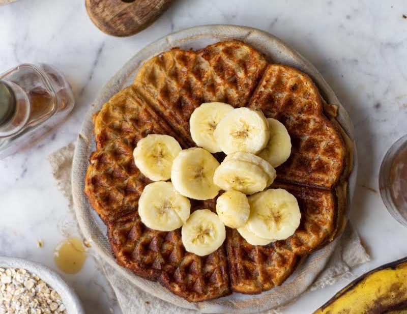 eggless oat waffles