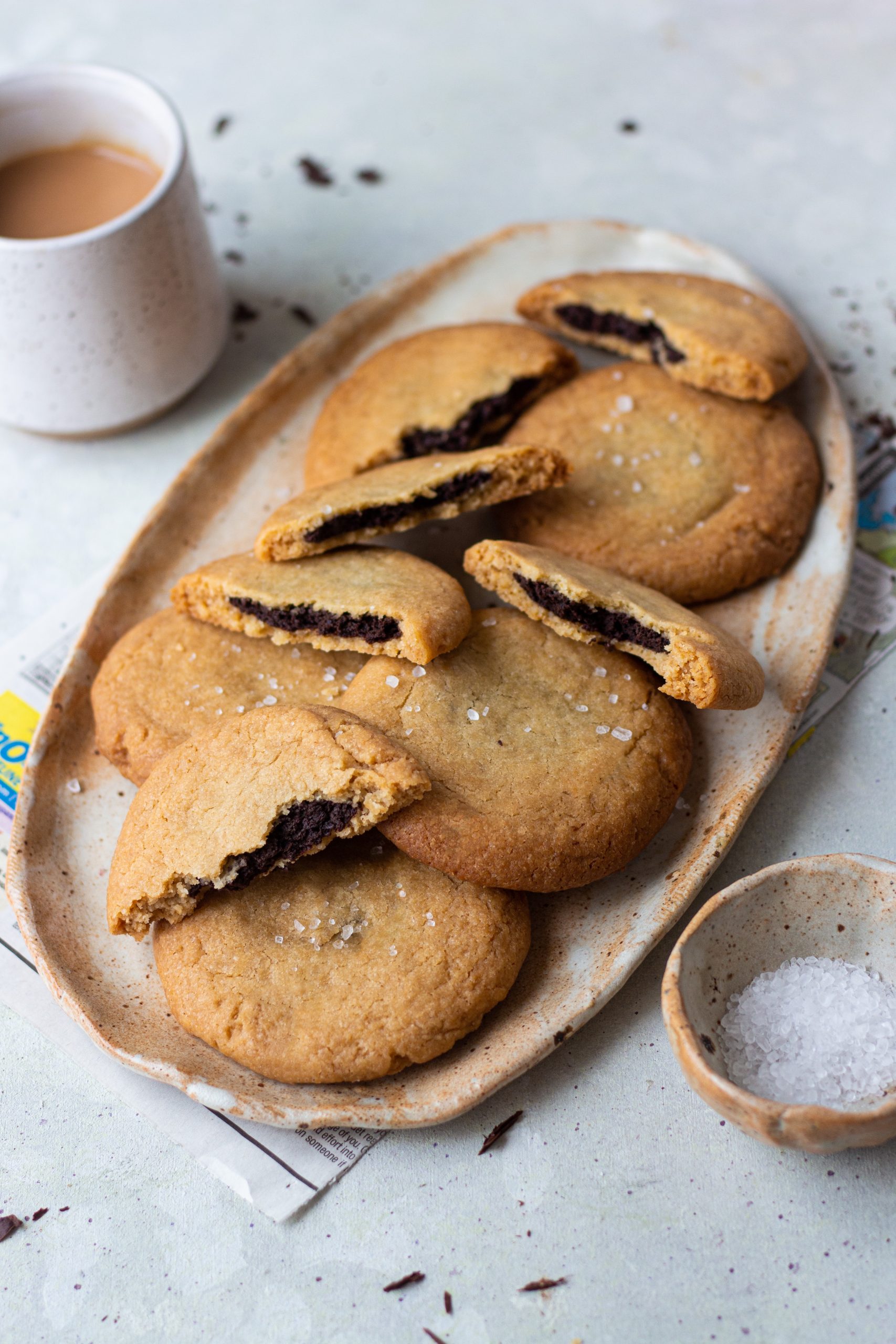 Eggless Chocolate Filled Cookies Recipe - Bake with Shivesh