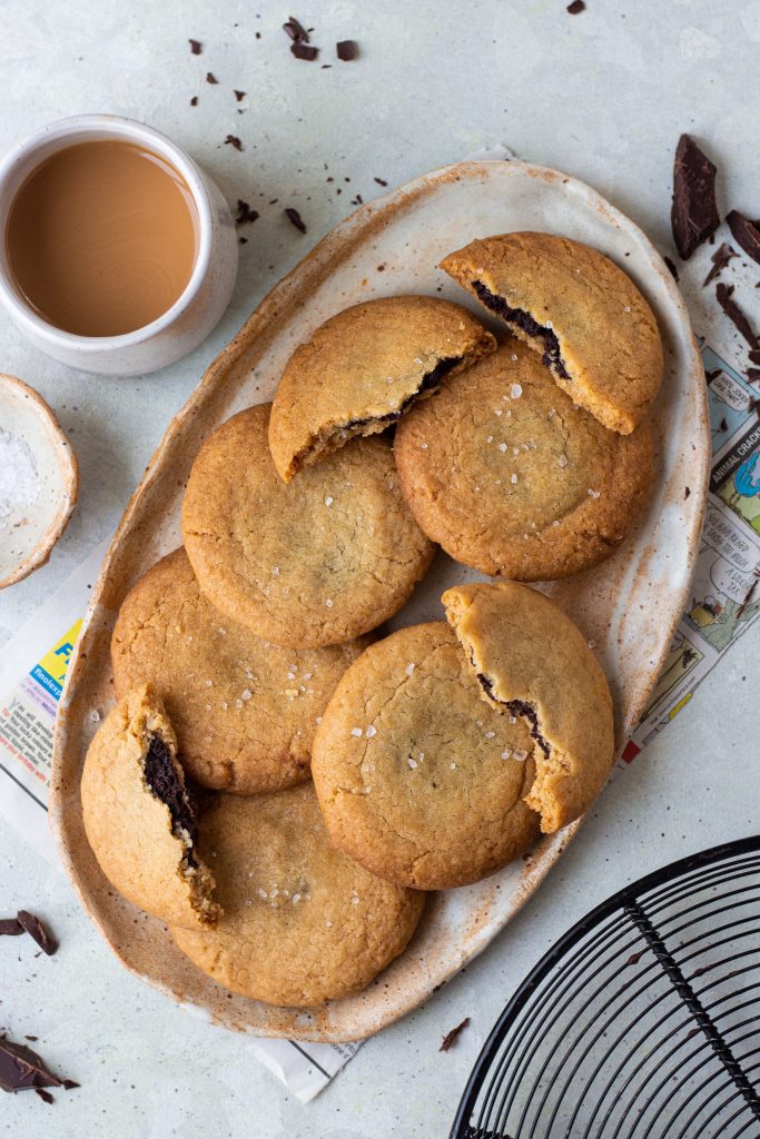 Eggless Chocolate Filled Cookies Recipe - Bake with Shivesh