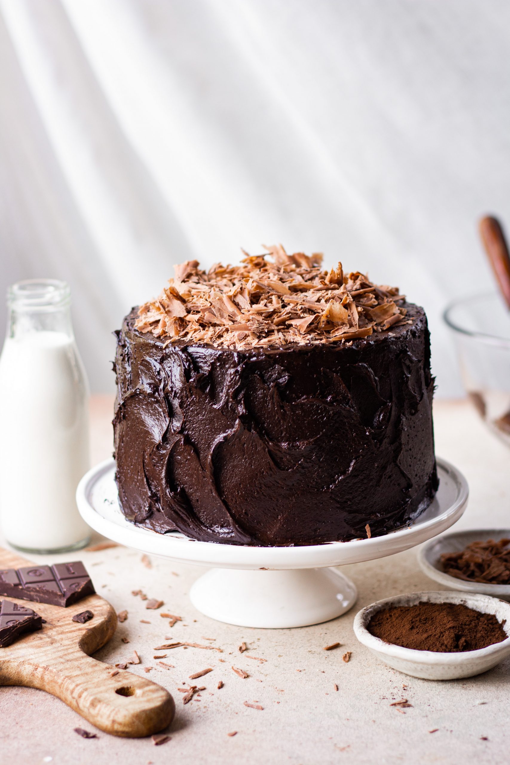 Egg & Butter Free Chocolate Layer Cake – Caroline's Easy Baking Lessons