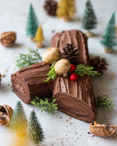 Christmas Yule Log - Bake with Shivesh